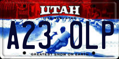 UT license plate A230LP