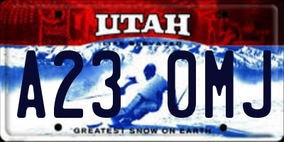 UT license plate A230MJ