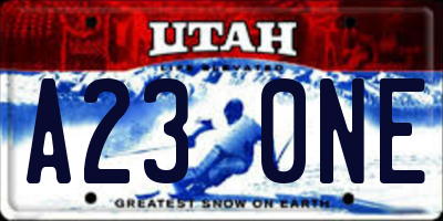 UT license plate A230NE