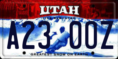 UT license plate A230OZ