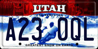 UT license plate A230QL