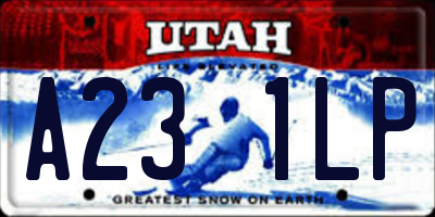 UT license plate A231LP