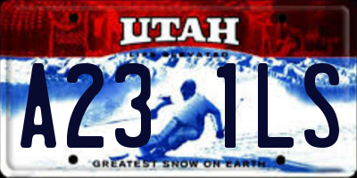 UT license plate A231LS