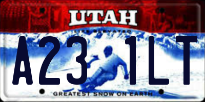 UT license plate A231LT