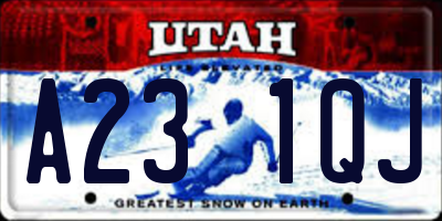 UT license plate A231QJ