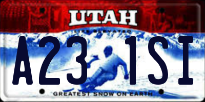 UT license plate A231SI