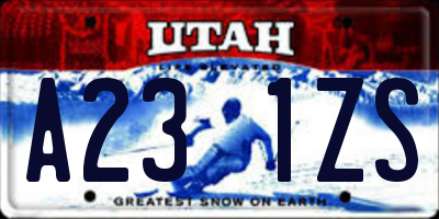 UT license plate A231ZS