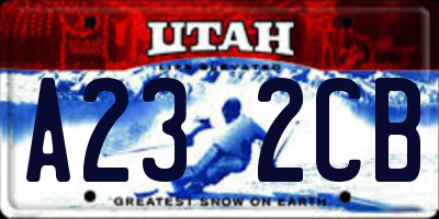 UT license plate A232CB
