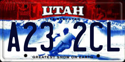 UT license plate A232CL