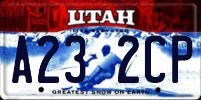 UT license plate A232CP