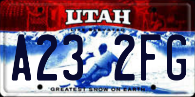 UT license plate A232FG