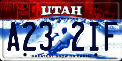 UT license plate A232IF