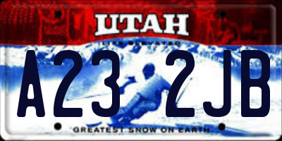 UT license plate A232JB