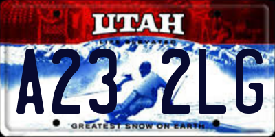 UT license plate A232LG
