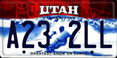 UT license plate A232LL