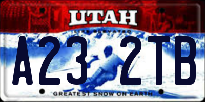 UT license plate A232TB