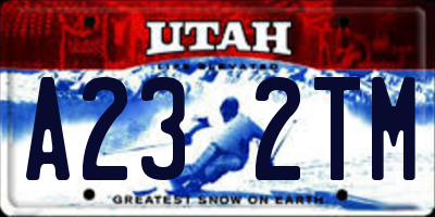 UT license plate A232TM