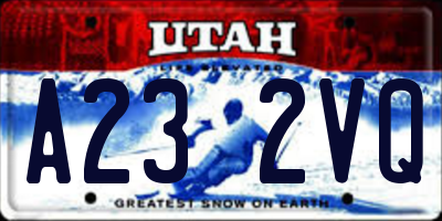 UT license plate A232VQ