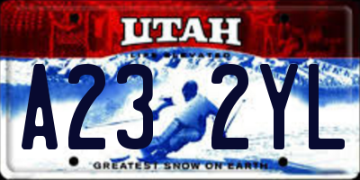 UT license plate A232YL