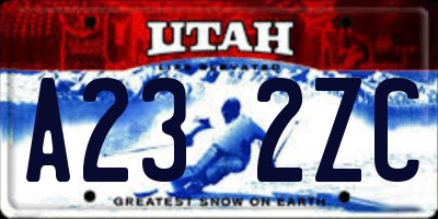 UT license plate A232ZC