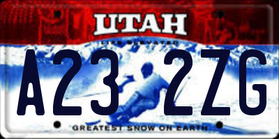 UT license plate A232ZG
