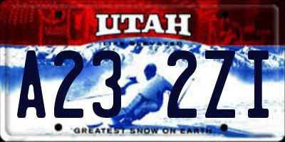 UT license plate A232ZI