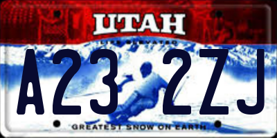 UT license plate A232ZJ