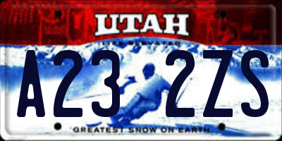 UT license plate A232ZS