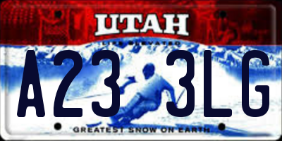 UT license plate A233LG