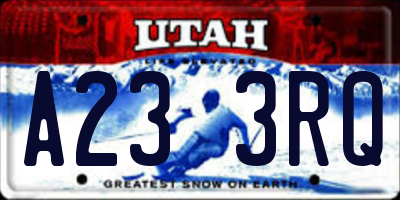UT license plate A233RQ