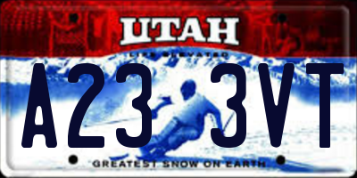 UT license plate A233VT