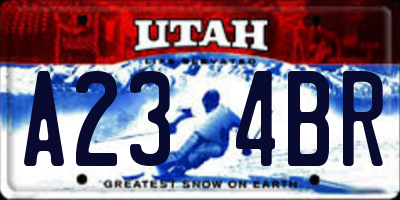 UT license plate A234BR