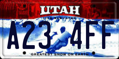 UT license plate A234FF