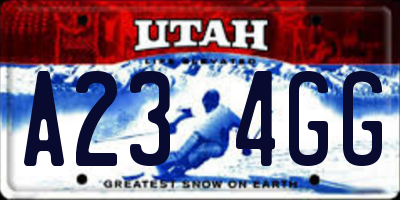 UT license plate A234GG