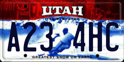 UT license plate A234HC