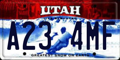 UT license plate A234MF