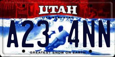 UT license plate A234NN