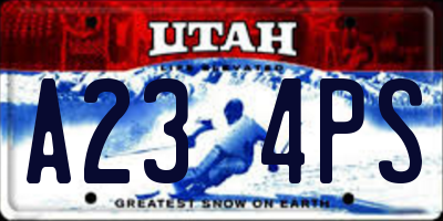 UT license plate A234PS