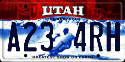 UT license plate A234RH