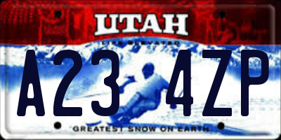 UT license plate A234ZP