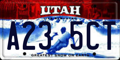 UT license plate A235CT