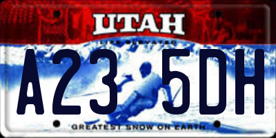UT license plate A235DH