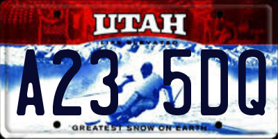 UT license plate A235DQ