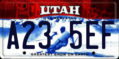 UT license plate A235EF