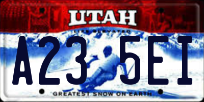 UT license plate A235EI
