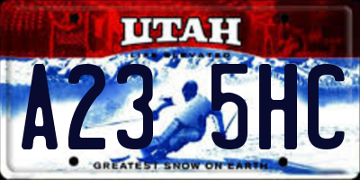 UT license plate A235HC