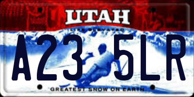 UT license plate A235LR