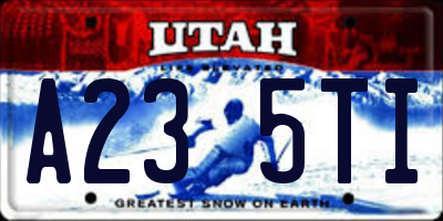 UT license plate A235TI