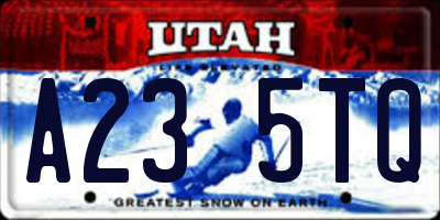 UT license plate A235TQ