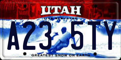 UT license plate A235TY